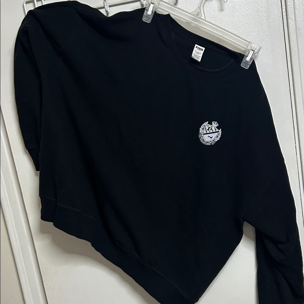 PINK Victoria's Secret Black Logo Pullover Sweatshirt